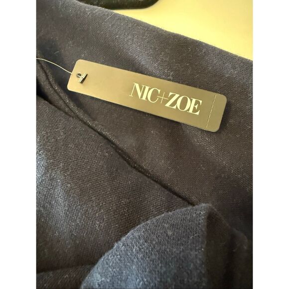 NEW Nic+Zoe Navy French Terry “Style Doesn’t Stop” Tunic Sweater/Top Sz M Preppy - Picture 8 of 13